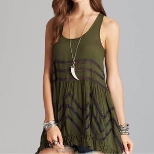 Free People Voile & Lace Trapeze Slip Dress